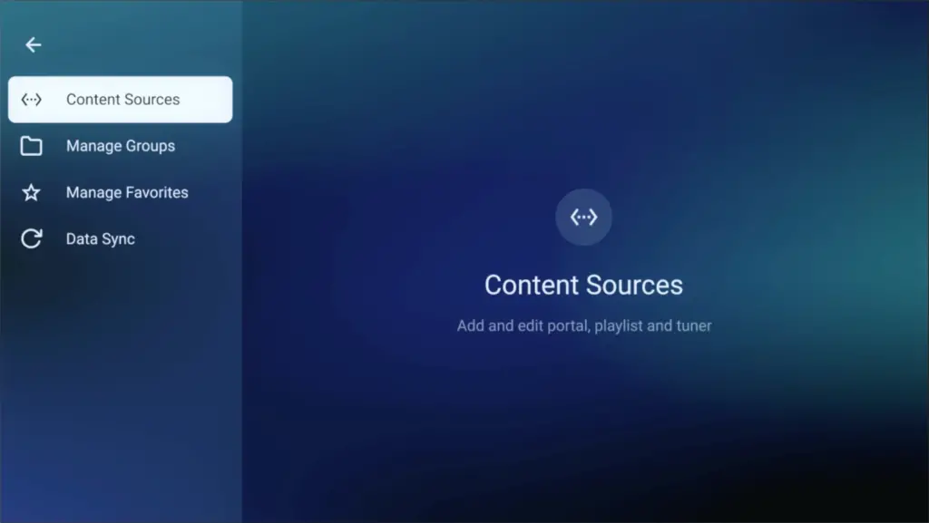 Add Portal button in Content Sources
