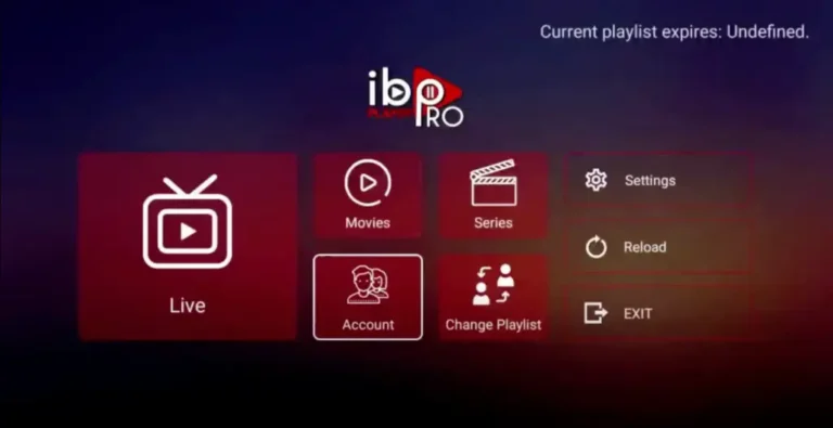 Open ibo Player Pro and click Account