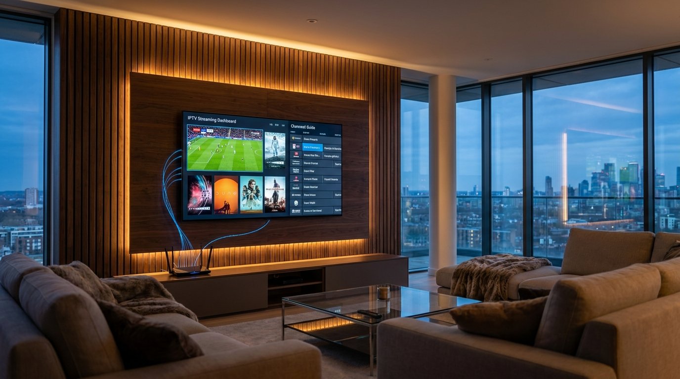 What is IPTV and how does it work - 2026 Internet Protocol Television streaming interface on Smart TV